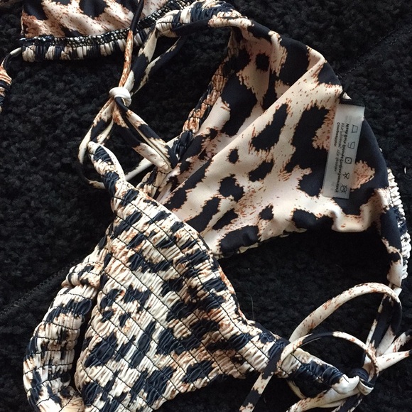 NWOT leopard 2 piece bikini size 6 washed not worn - Picture 8 of 12